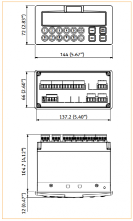 Fluidwell N410 DIN panel mount batch controller with numerical keypad